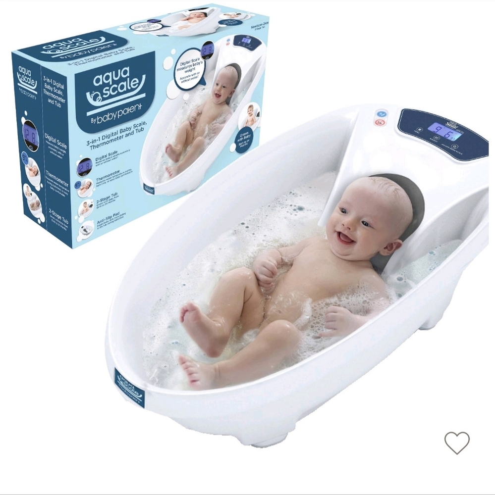 Infant tub aqua scale 3 in 1 digital scale water thermometer